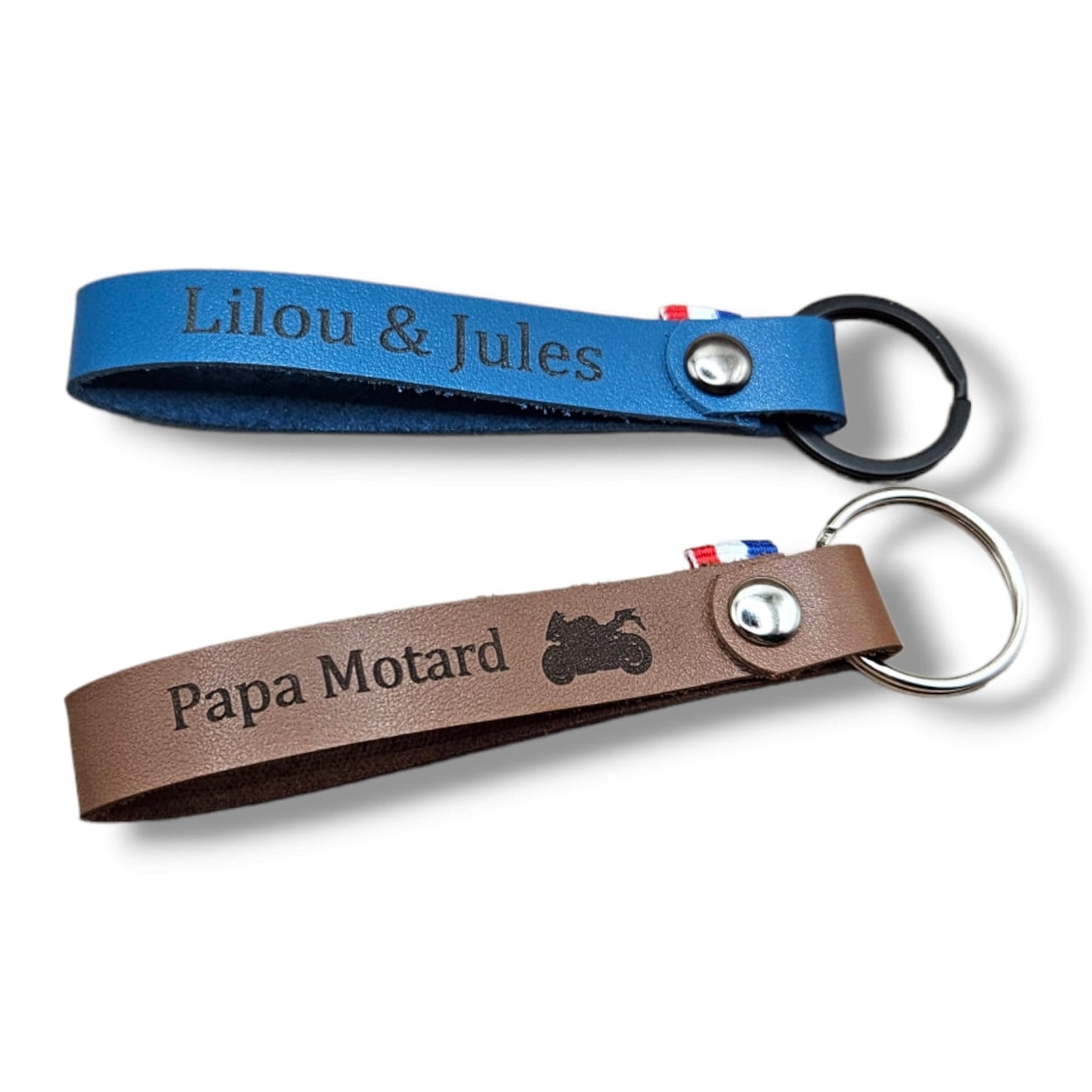 Porte clé personnalisé en cuir. Un cadeau original pour toutes les occasions
