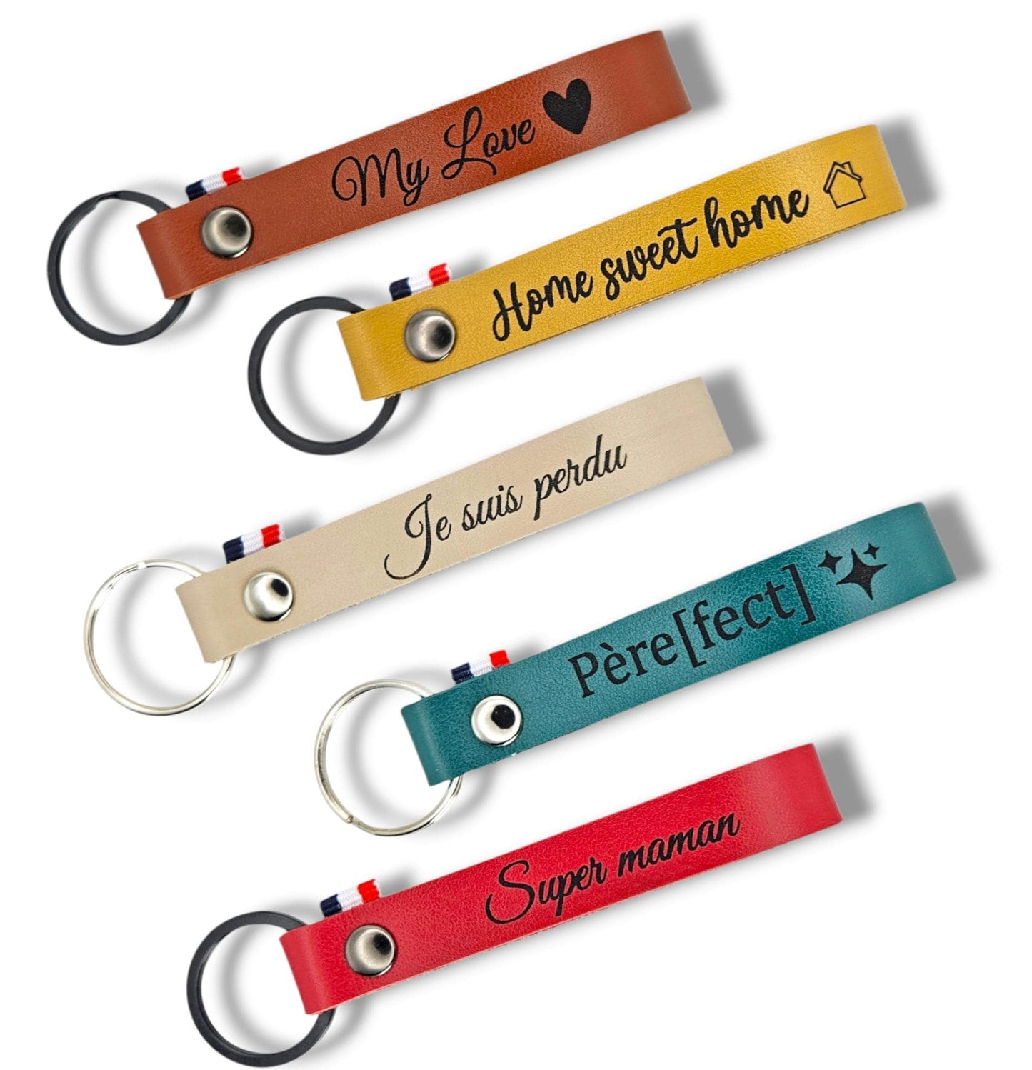 Porte clé personnalisé en cuir. Un cadeau original pour toutes les occasions
