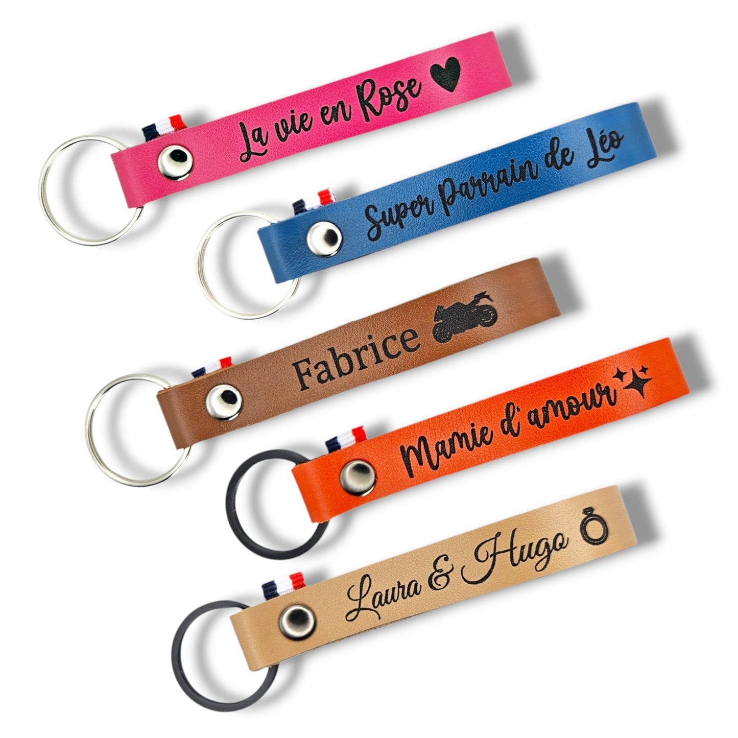 Porte clé personnalisé en cuir. Un cadeau original pour toutes les occasions