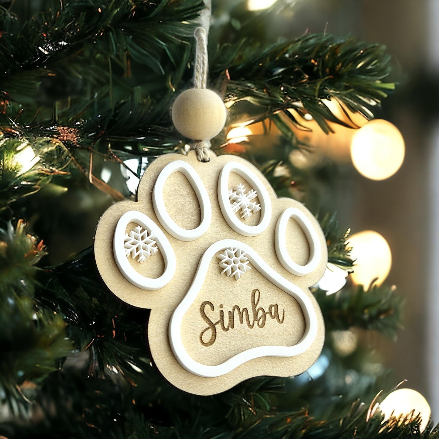 Décoration de Noël personnalisée - Patte de Chien/Chat