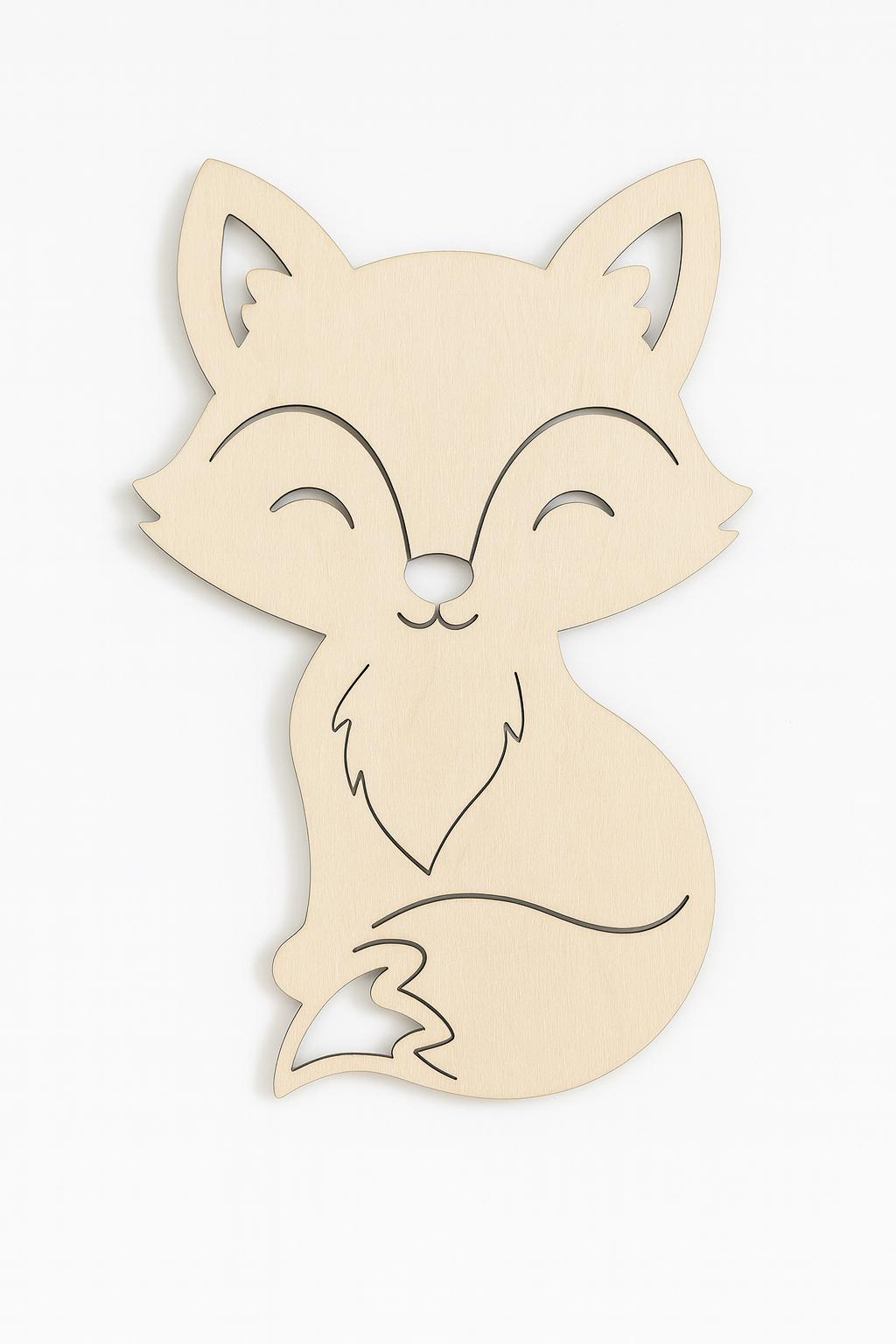 Décoration murale chambre d'enfant "Renard" personnalisée avec prénom et décors