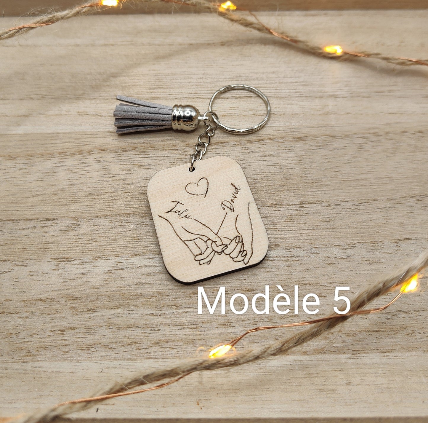 Porte clé couple personnalisé