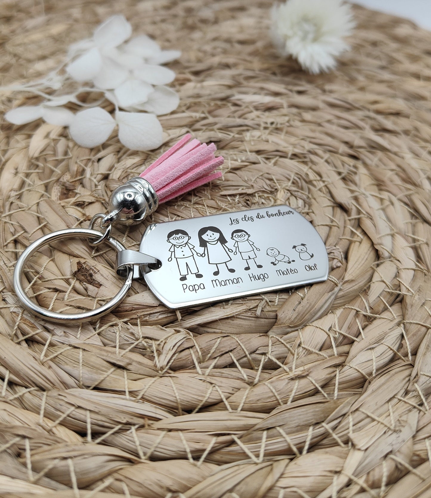 Porte clé Famille personnalisé