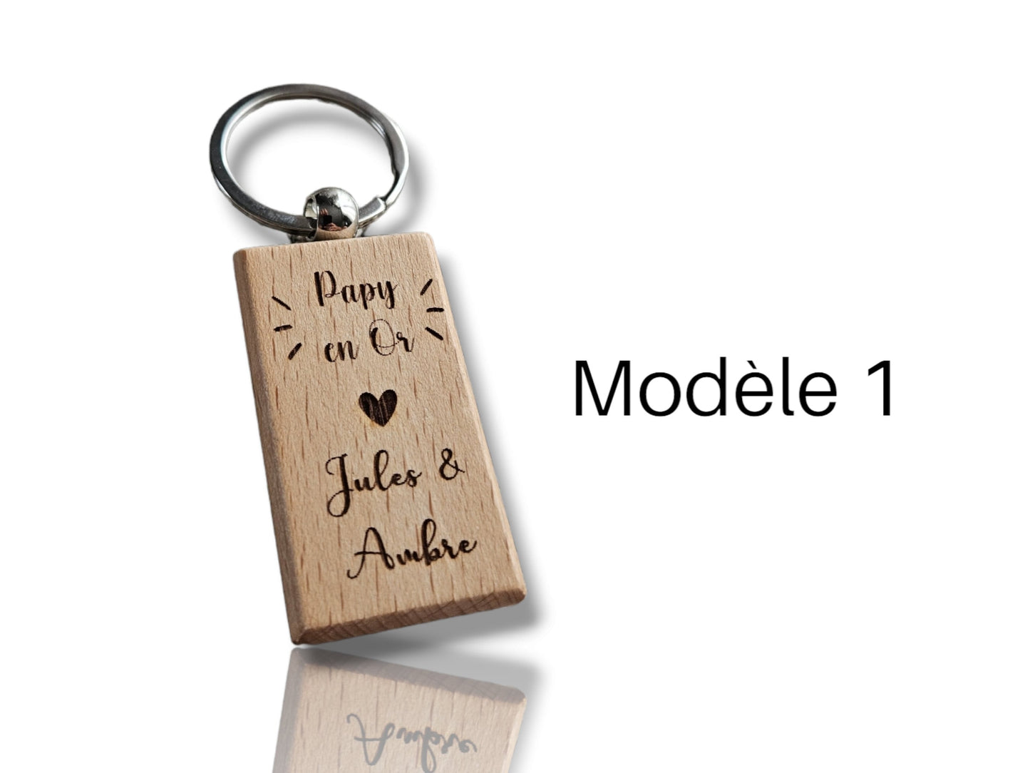 Porte-Clés Personnalisés en Bois pour les Papys/Papa/Parrain/Tonton ...