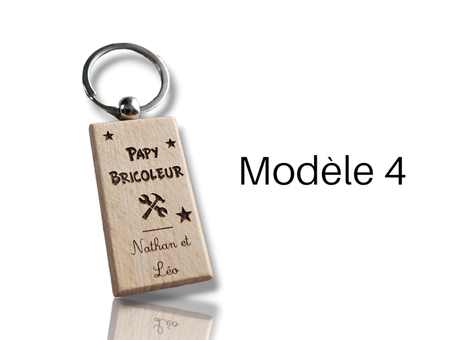 Porte-Clés Personnalisés en Bois pour les Papys/Papa/Parrain/Tonton ...