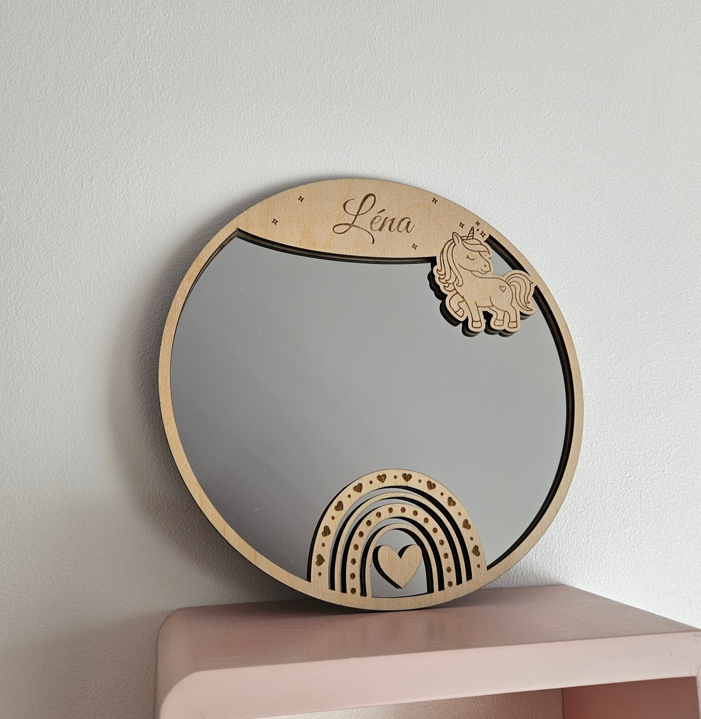Miroir Personnalisé en Bois pour Enfants