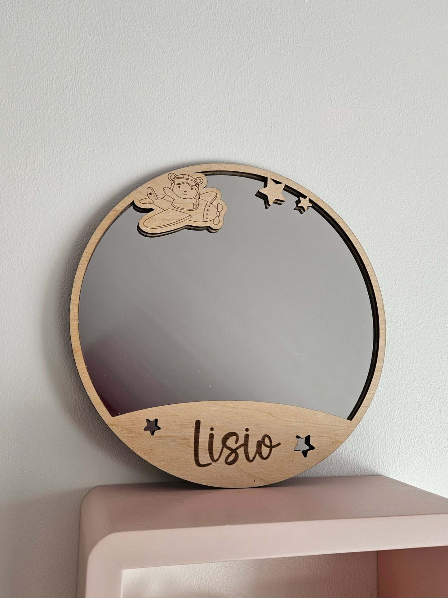 Miroir Personnalisé en Bois pour Enfants