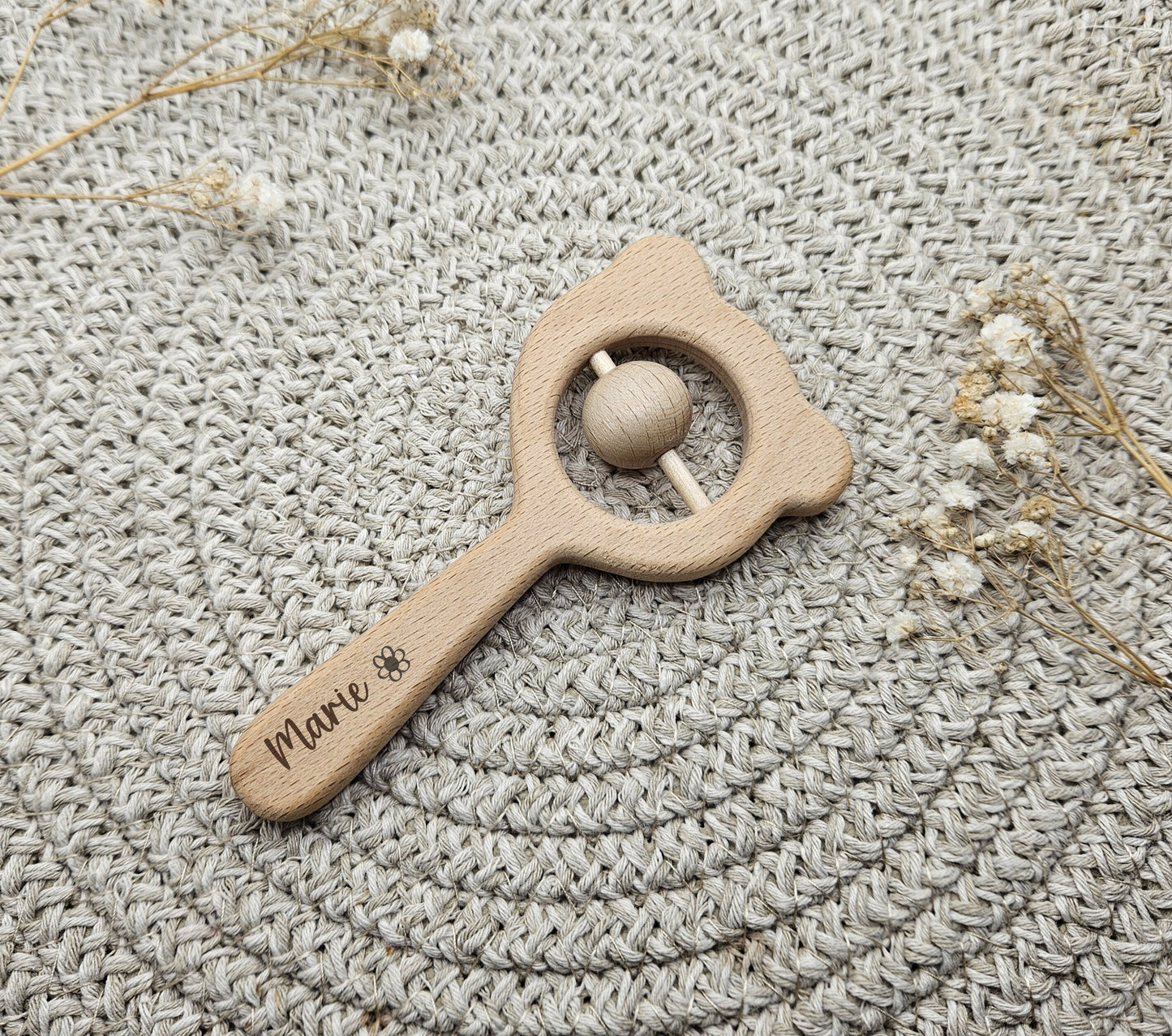 Hochet en Bois Personnalisable