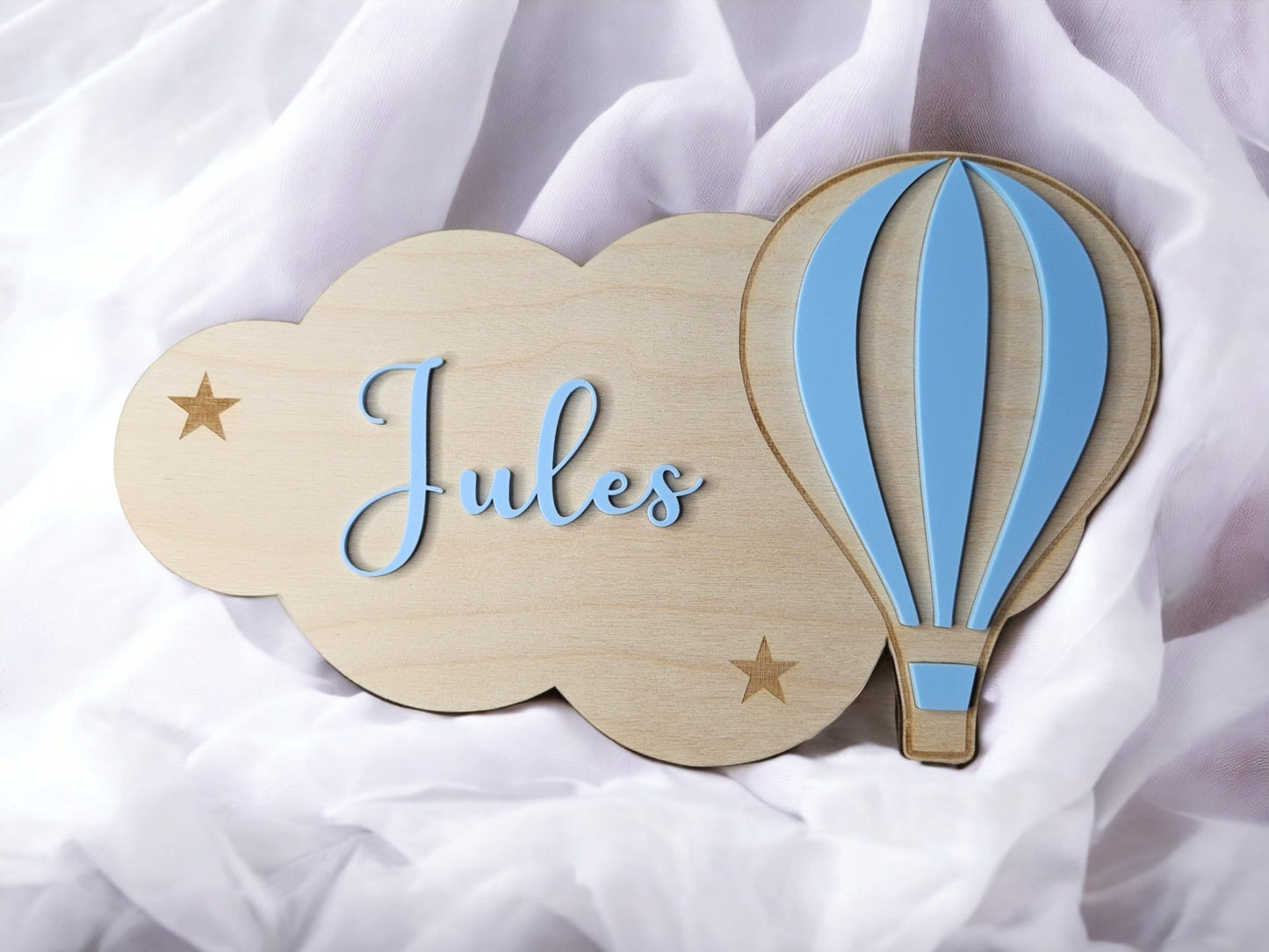 Décoration Murale Nuage et Montgolfière Personnalisée