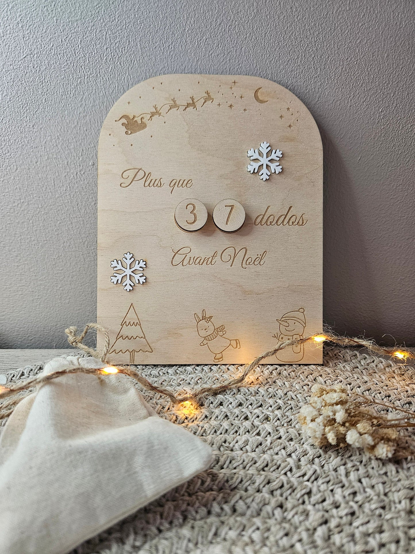 Calendrier de l'avant en bois