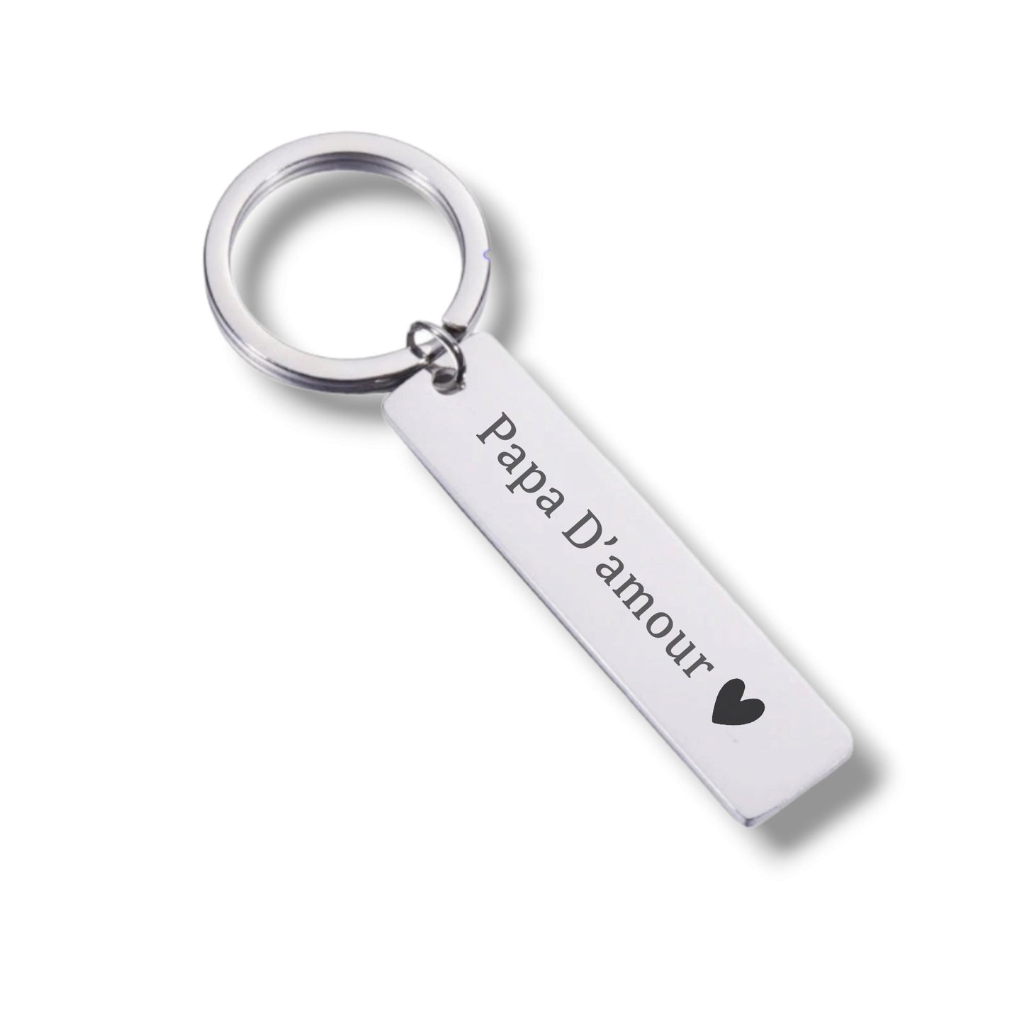 Porte-clés personnalisé Porte-clés gravé Porte-clés en acier inoxydable