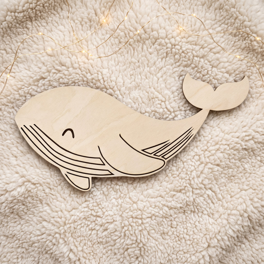 Décoration murale baleine personnalisée • Thème océan