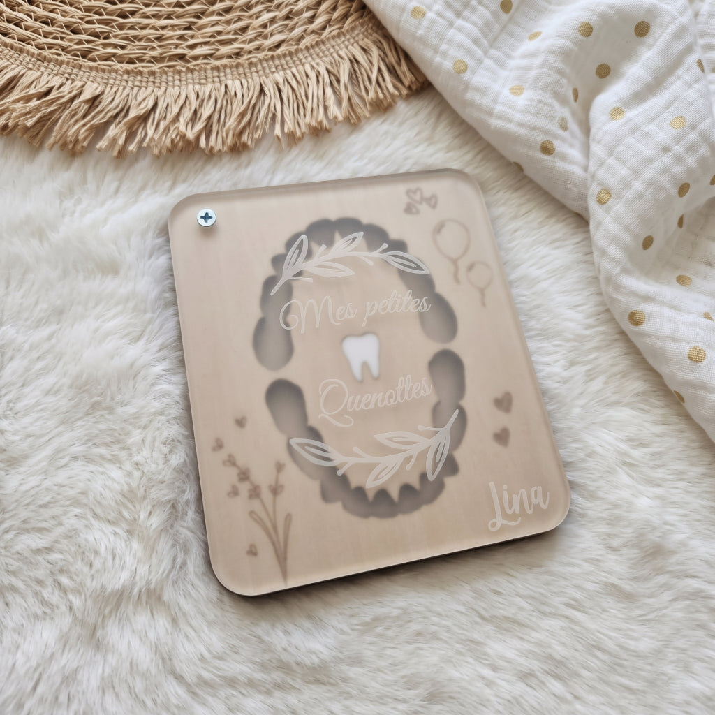 Boîte à dents de lait personnalisée • Coffret souvenir en bois