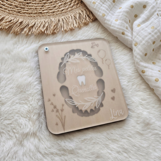 Boîte à dents de lait personnalisée • Coffret souvenir en bois