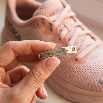Étiquette de Lacet Personnalisée en Acier - Sport & Course
