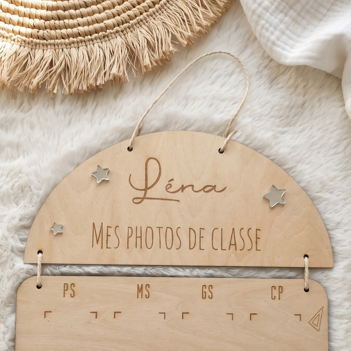 Tableau des photos de classe en bois • Personnalisé