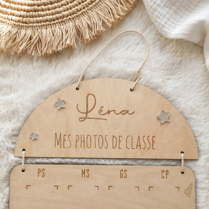 Tableau des photos de classe en bois • Personnalisé