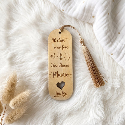 Marque-page personnalisé en bois • Mamie, Maîtresse, Nounou