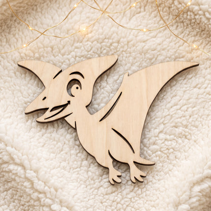 Décoration Murale Dinosaure en Bois - Prénom Personnalisé
