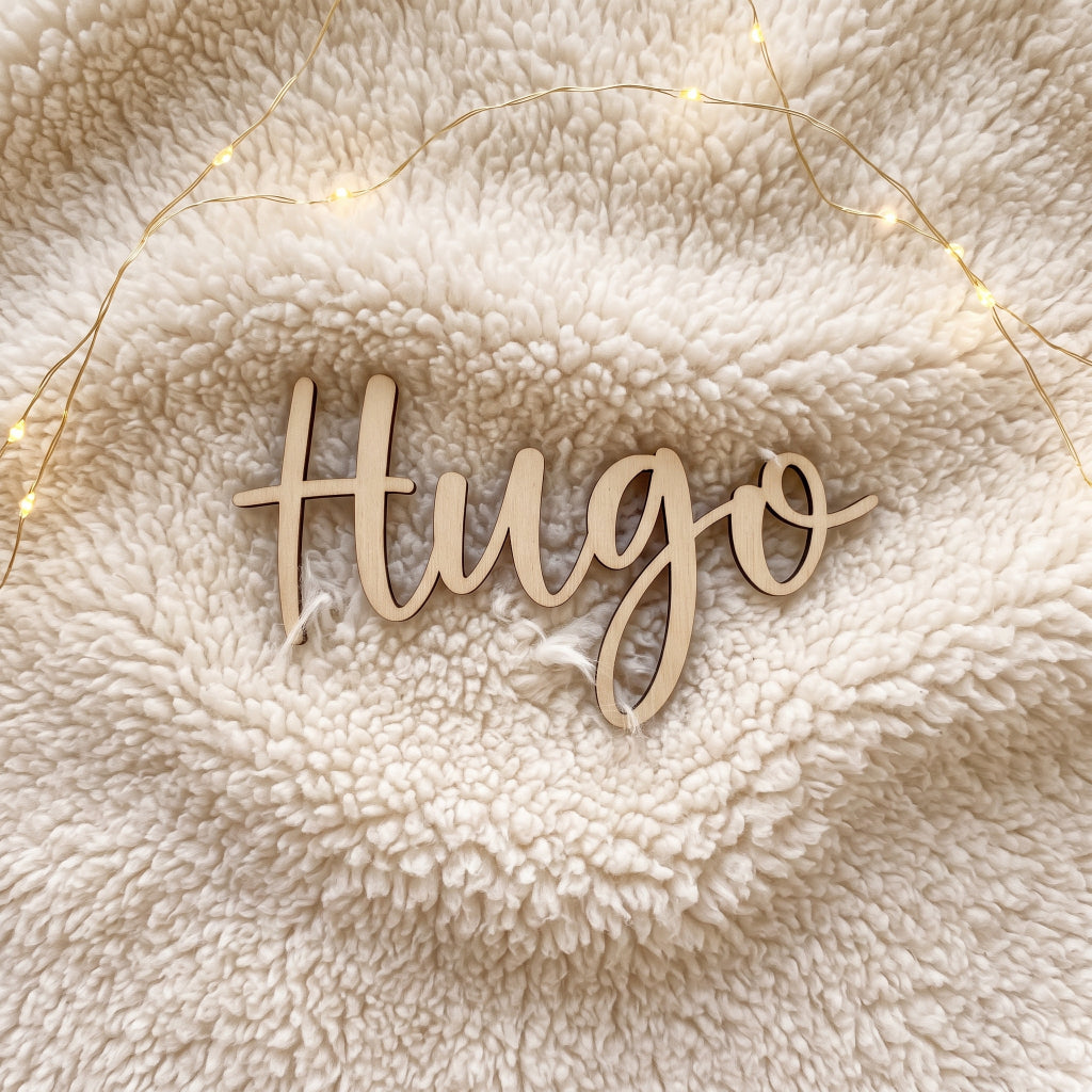 Décoration murale espace en bois • Prénom personnalisé