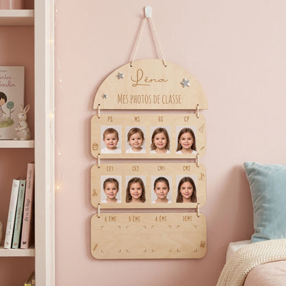 Tableau des photos de classe en bois • Personnalisé