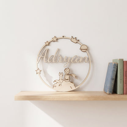 Cercle prénom en bois "Petit Prince" • Déco chambre