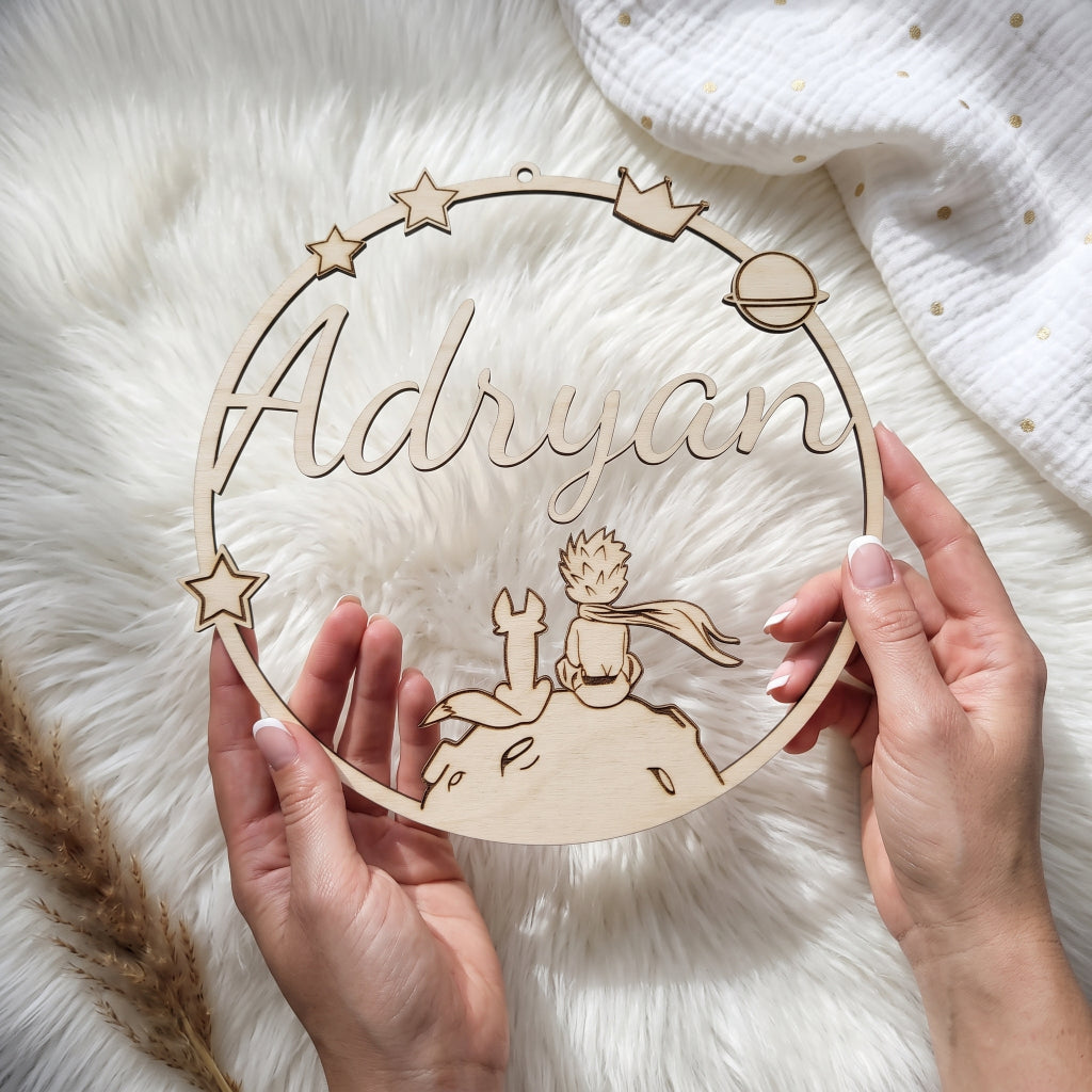 Cercle prénom en bois "Petit Prince" • Déco chambre