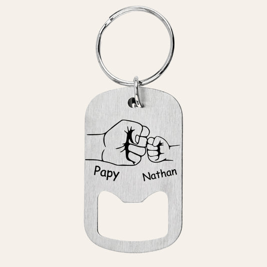 Porte-clés décapsuleur personnalisé • Papa, Papy, Parrain