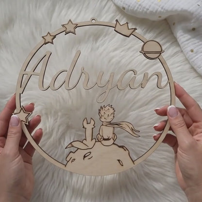 Cercle prénom en bois "Petit Prince" • Déco chambre
