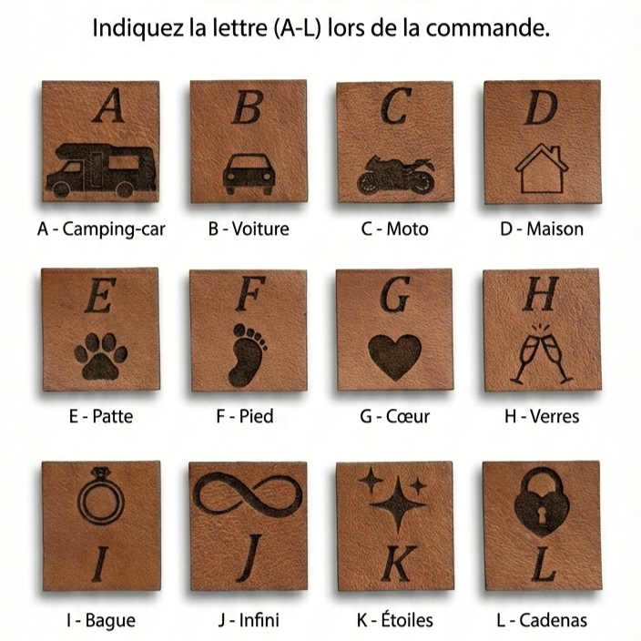 Porte clé personnalisé en cuir. Un cadeau original pour toutes les occasions