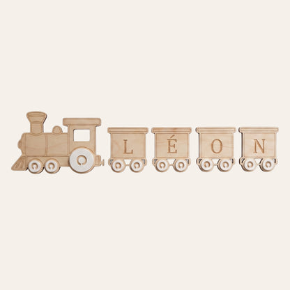 Train mural personnalisé en bois • Déco chambre bébé